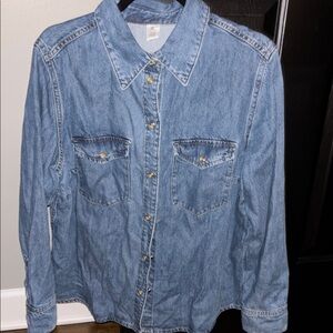 Women’s H&M Denim Button-Up Shirt size L